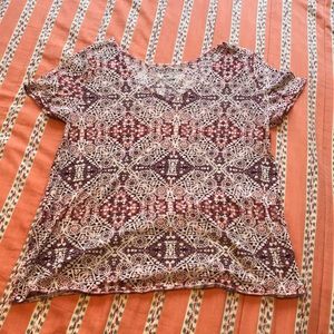 Aztec print short sleeve